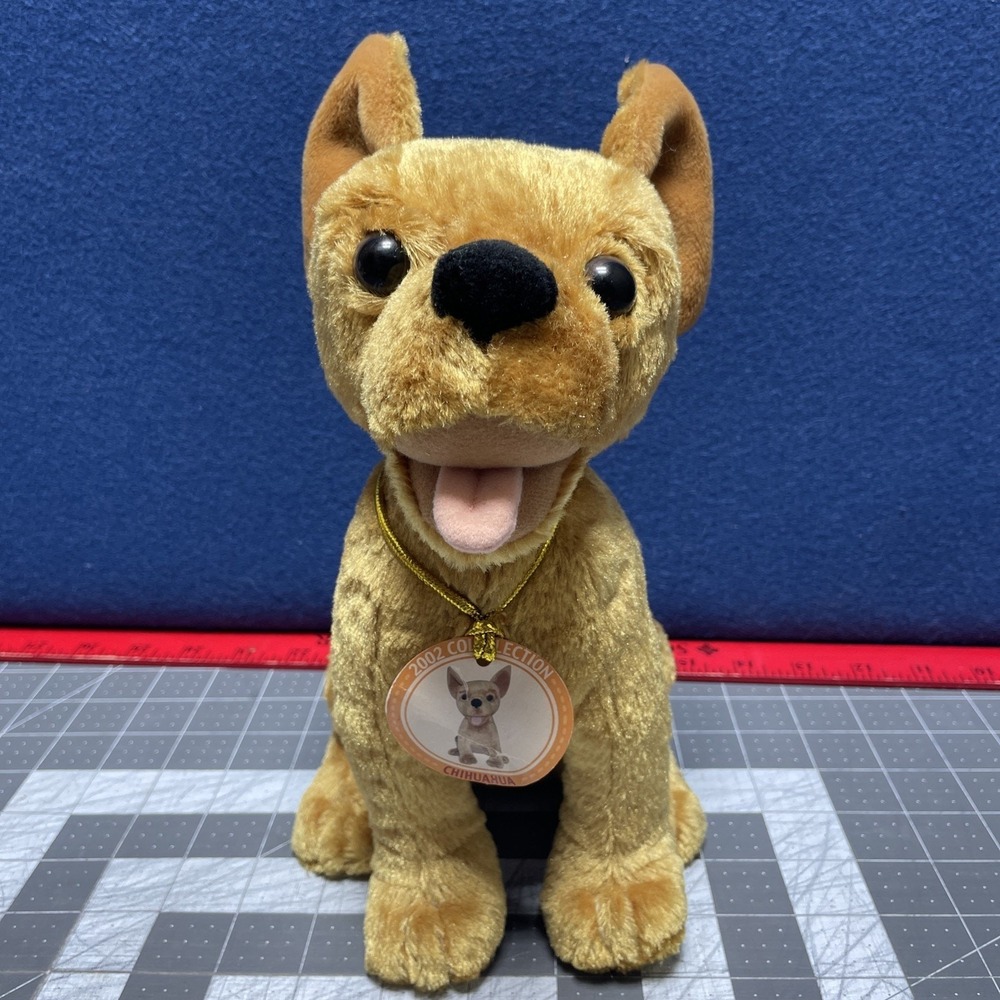 Chihuahua Dog Plush Walmart 2002 Sitting Tongue Tag